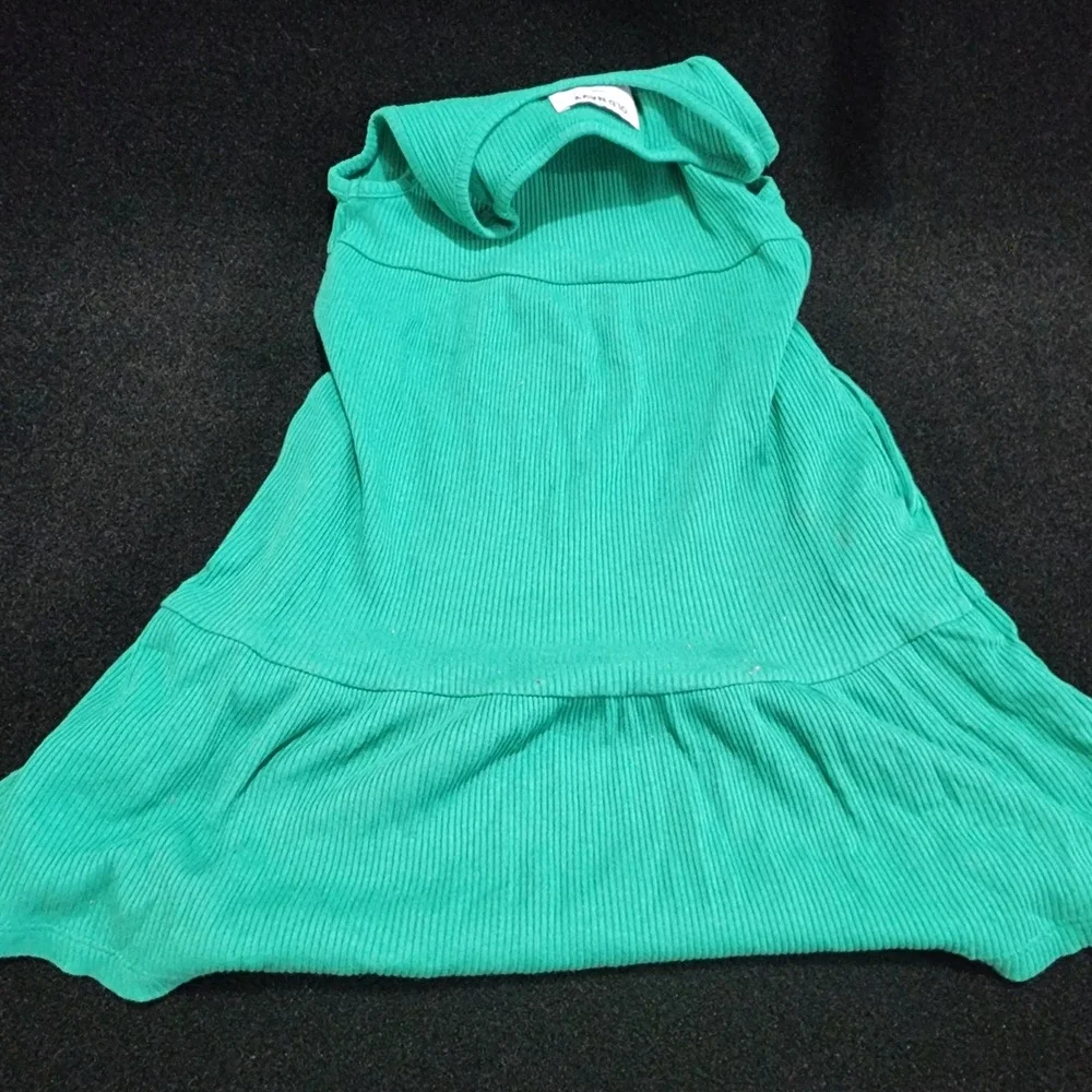 Old‎ Navy Girls Ribbed Tank Dress Teal Green Size XS 5